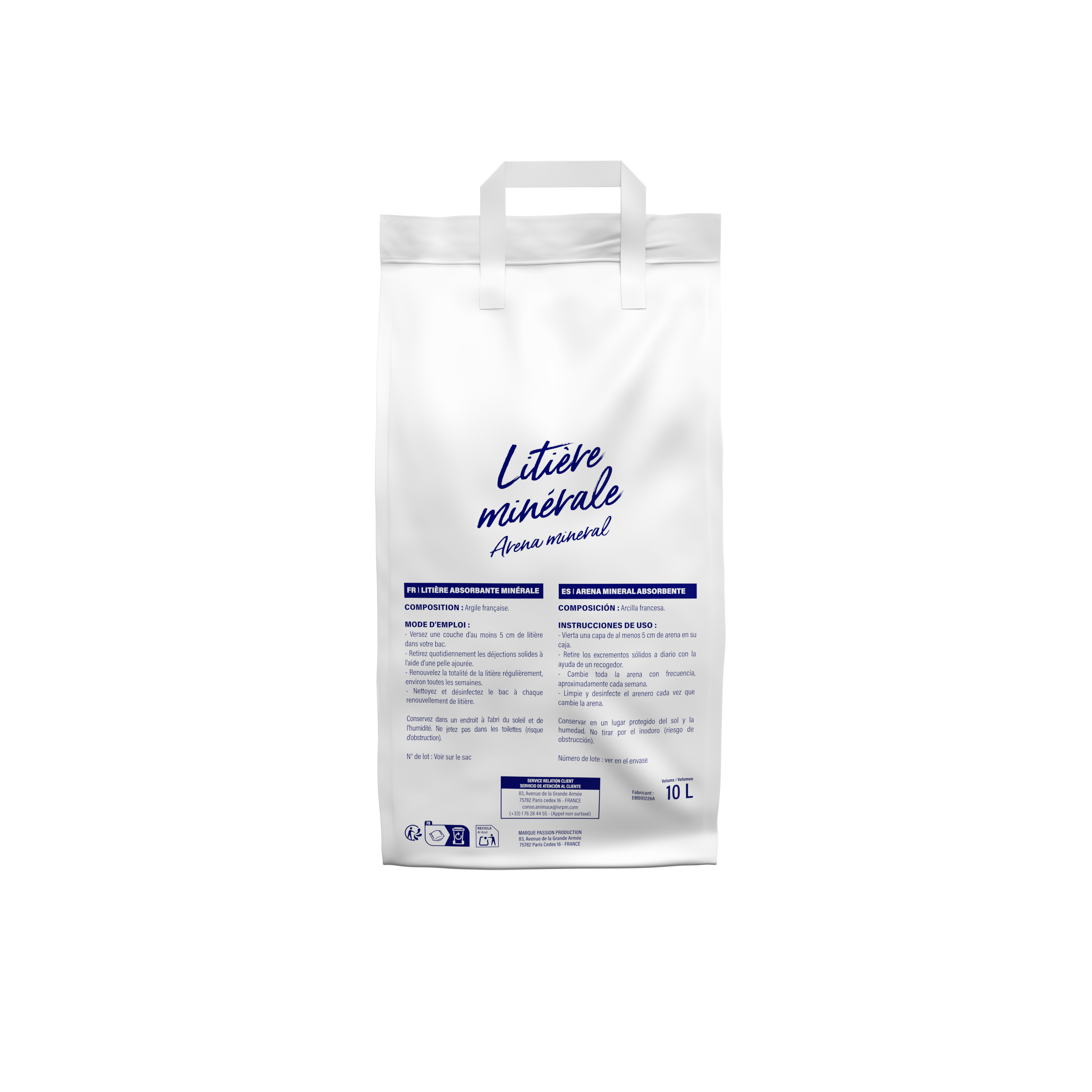 Marque Economique - Arena absorbente mineral para gato 10 L - Imagen 7