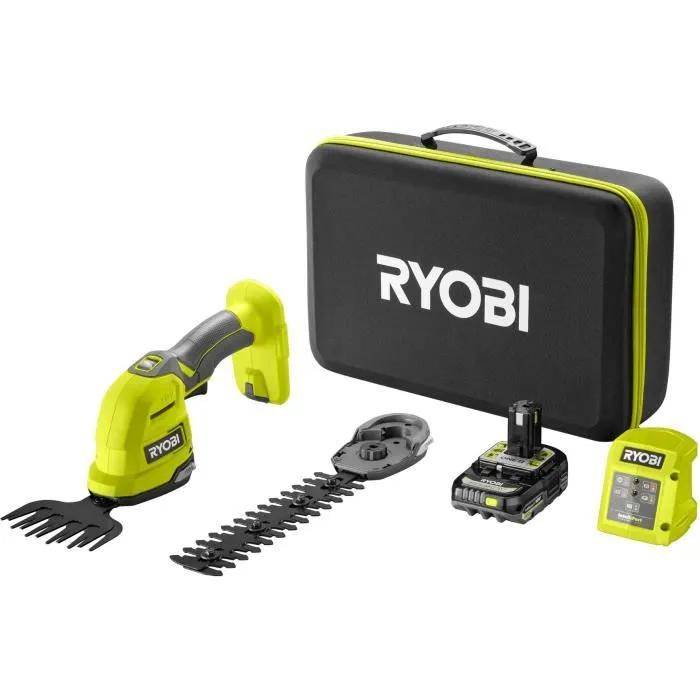 Ryobi - Cisaille à gazon sculpteur de végétaux 18V avec batterie 2,0 Ah et chargeur - Ryobi