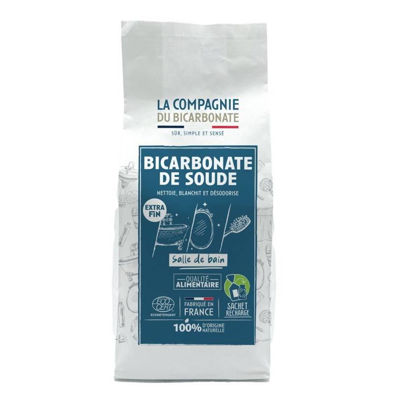 Sans Marque - Bicarbonate extra fin - sachet kraft 1 kg - La compagnie du bicarbonate - Imagen 1