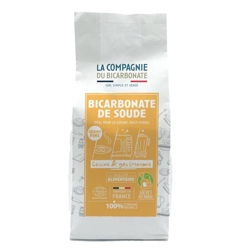 Sans Marque - Bicarbonate grains fins - sachet kraft 1 kg - La compagnie du bicarbonate - Imagen 1