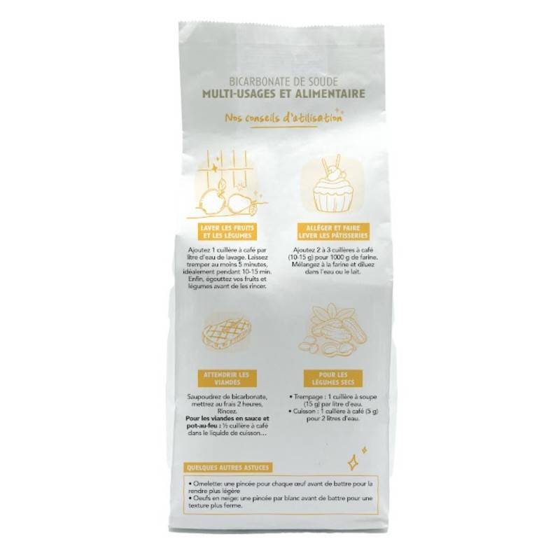 Sans Marque - Bicarbonate grains fins - sachet kraft 1 kg - La compagnie du bicarbonate - Imagen 2