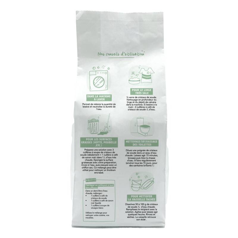 Sans Marque - Cristaux de soude - sachet kraft - 1 kg - La compagnie du bicarbonate - Imagen 2