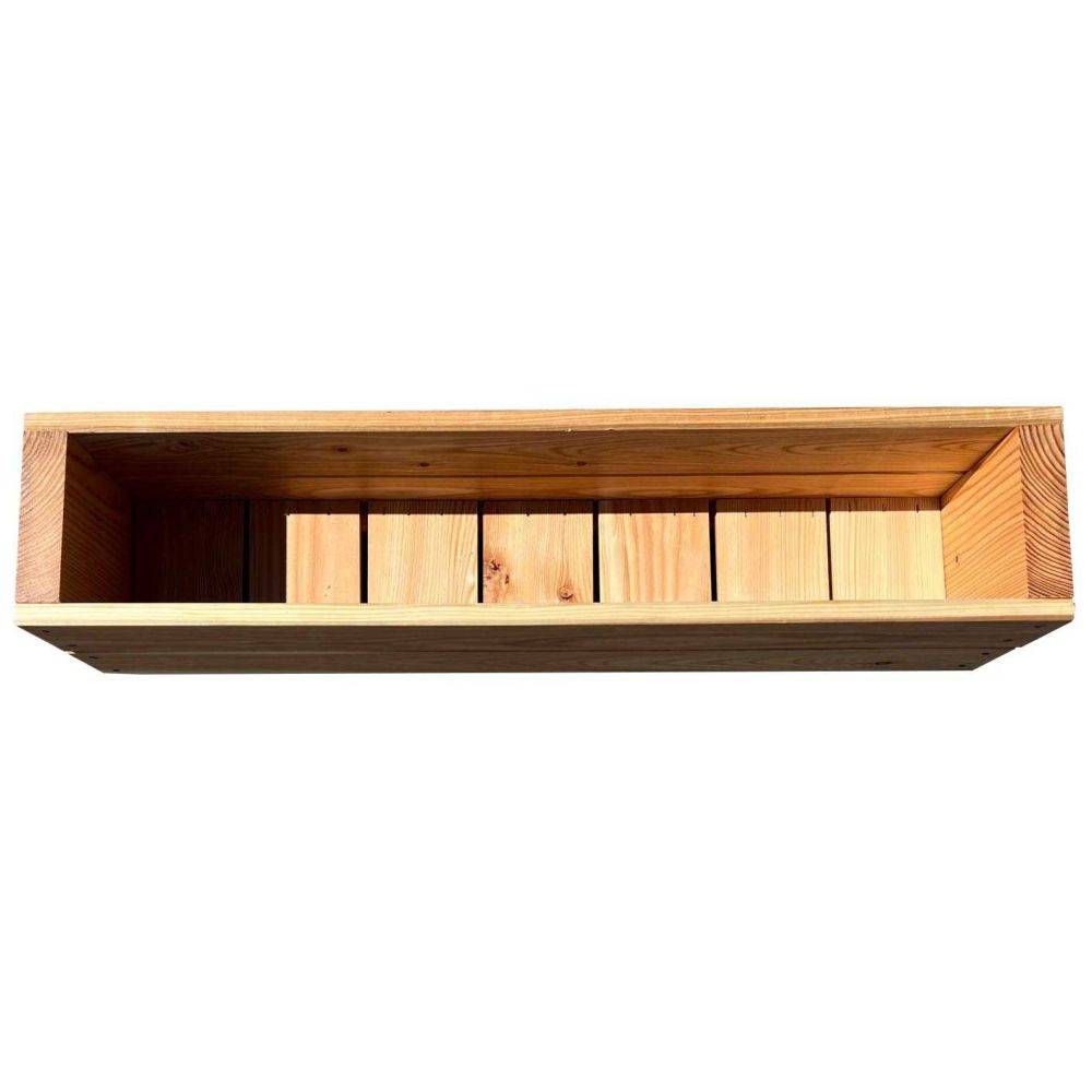 Jardinière rectangulaire en bois de mélèze naturel huilé L.70 cm l.15 cm H.18 cm - Robin hood - Image 3