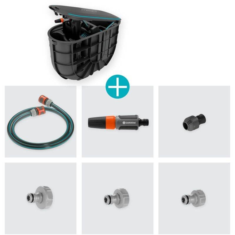 Gardena - Dévidoir automatique enterré plastique noir avec tuyau L. 1,5 m - Gardena - Image 3