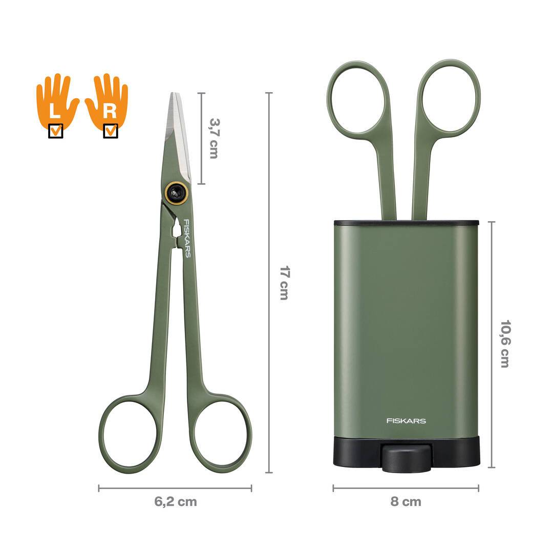 Fiskars - Sécateur de précision pour plantes d'intérieur avec support Plant care - Imagen 3