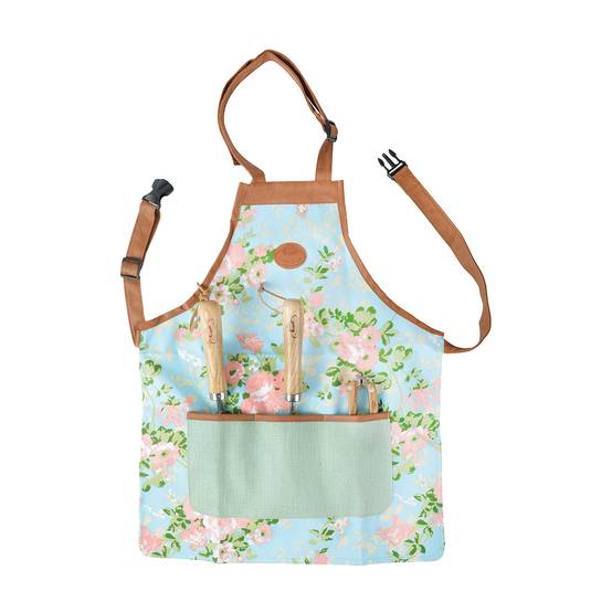 Tablier de jardin toile et jute multicolore L.105-120 cm H.78 cm - Esschert design bv 1 - Image 1