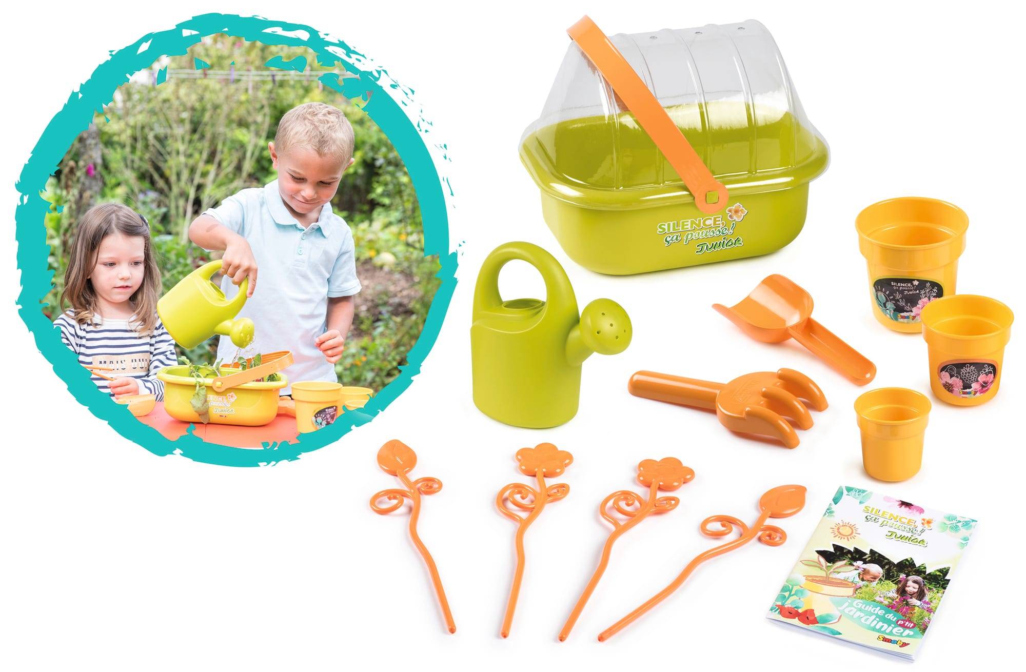 Smoby - Serre de jardinage pour enfant, 11 accessoires. dès 5 ans. Fabriqué en France.