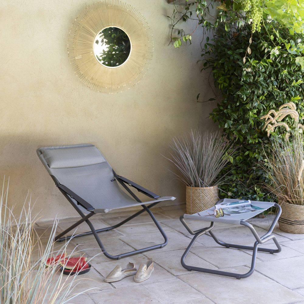 Lafuma-Mobilier - Transat de Jardin acier Batyline galet Transabed Lafuma Mobilier - Imagen 3
