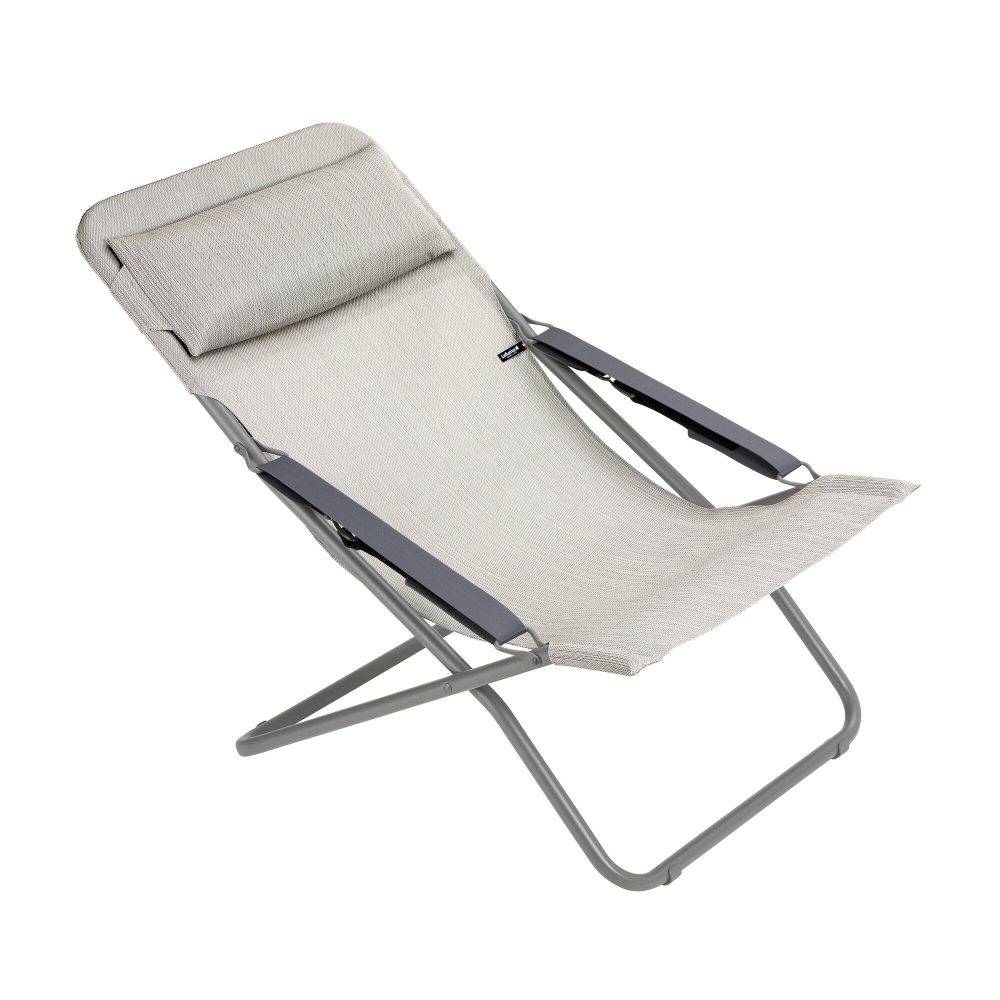 Lafuma-Mobilier - Transat de Jardin acier Batyline galet Transabed Lafuma Mobilier - Imagen 1
