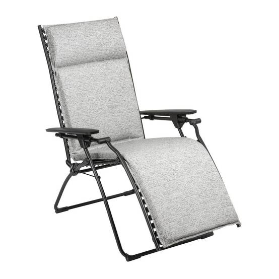 Lafuma-Mobilier - Fauteuil de jardin acier graphit Relax Lafuma Mobilier - Image 3