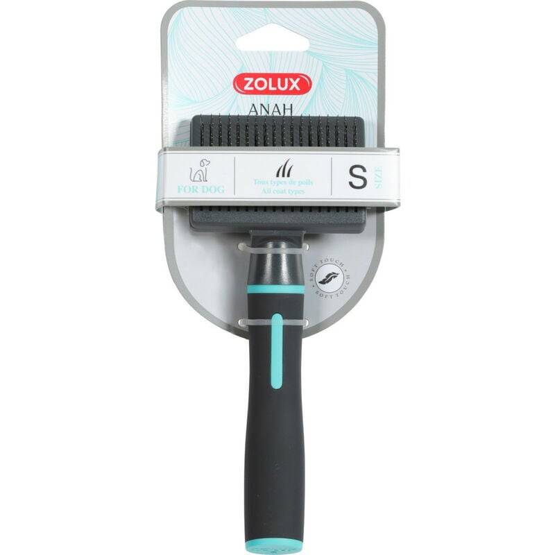Brosse slicker rétractable ABS noir L.18.5 cm l.7.5 cm H.5.2 cm ép.5 cm S - Zolux - Image 2