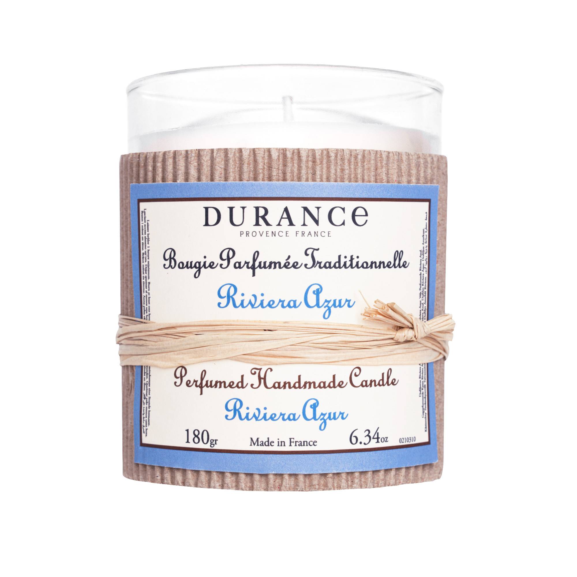 Durance - Bougie parfumée traditionnelle 180 gr Riviera Azur