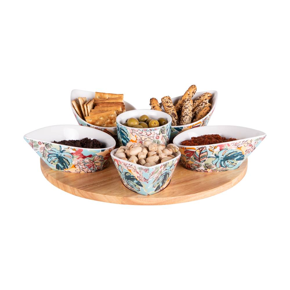 Set de 3 assiettes à apéritif en céramique 18 cm
