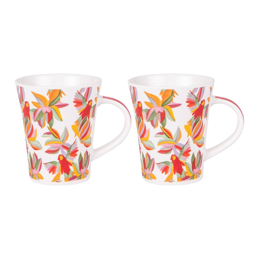 Coffret de 2 mugs Saguaro en porcelaine multicolore L.13 cm l.9.5 cm H.11 cm - - Imagen 1