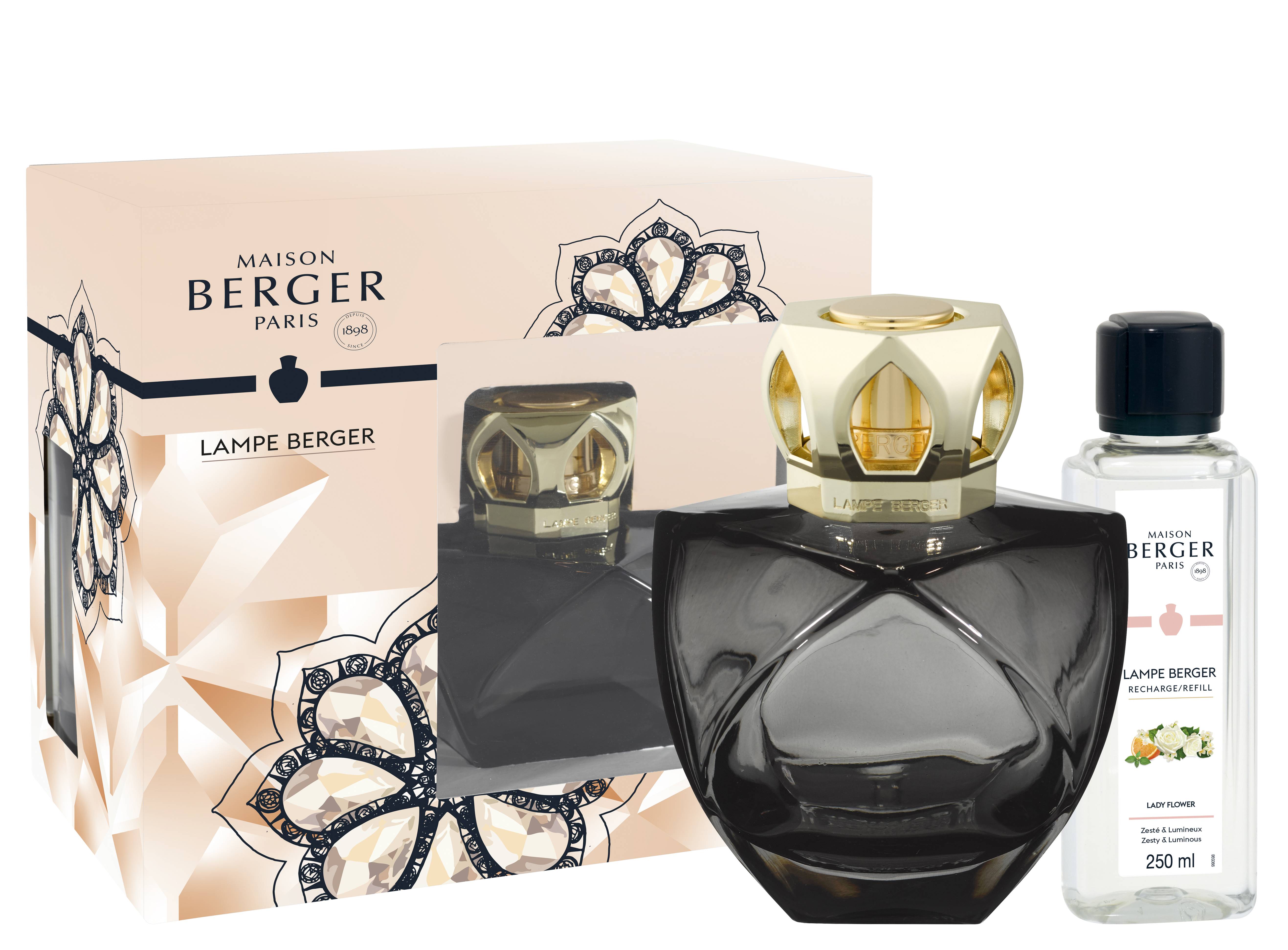 Produits Berger - Coffret Lampe Eternity Noire 250ml Lady Flower