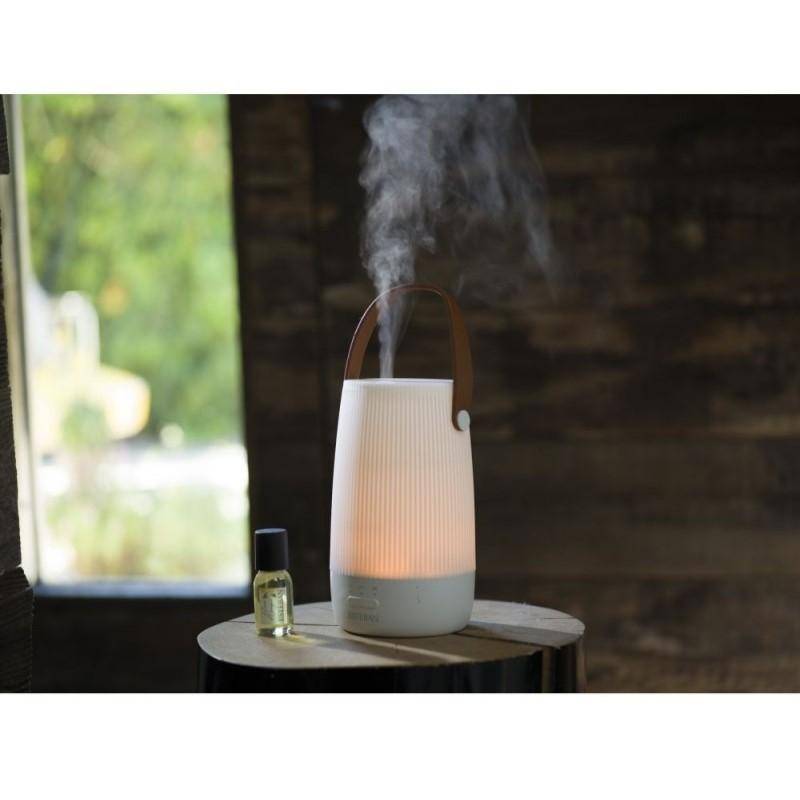 Diffuseur brume de parfum petit lampion plastique blanc l.9.5 cm H.17 cm Ø9.5 cm - Esteban - Imagen 2