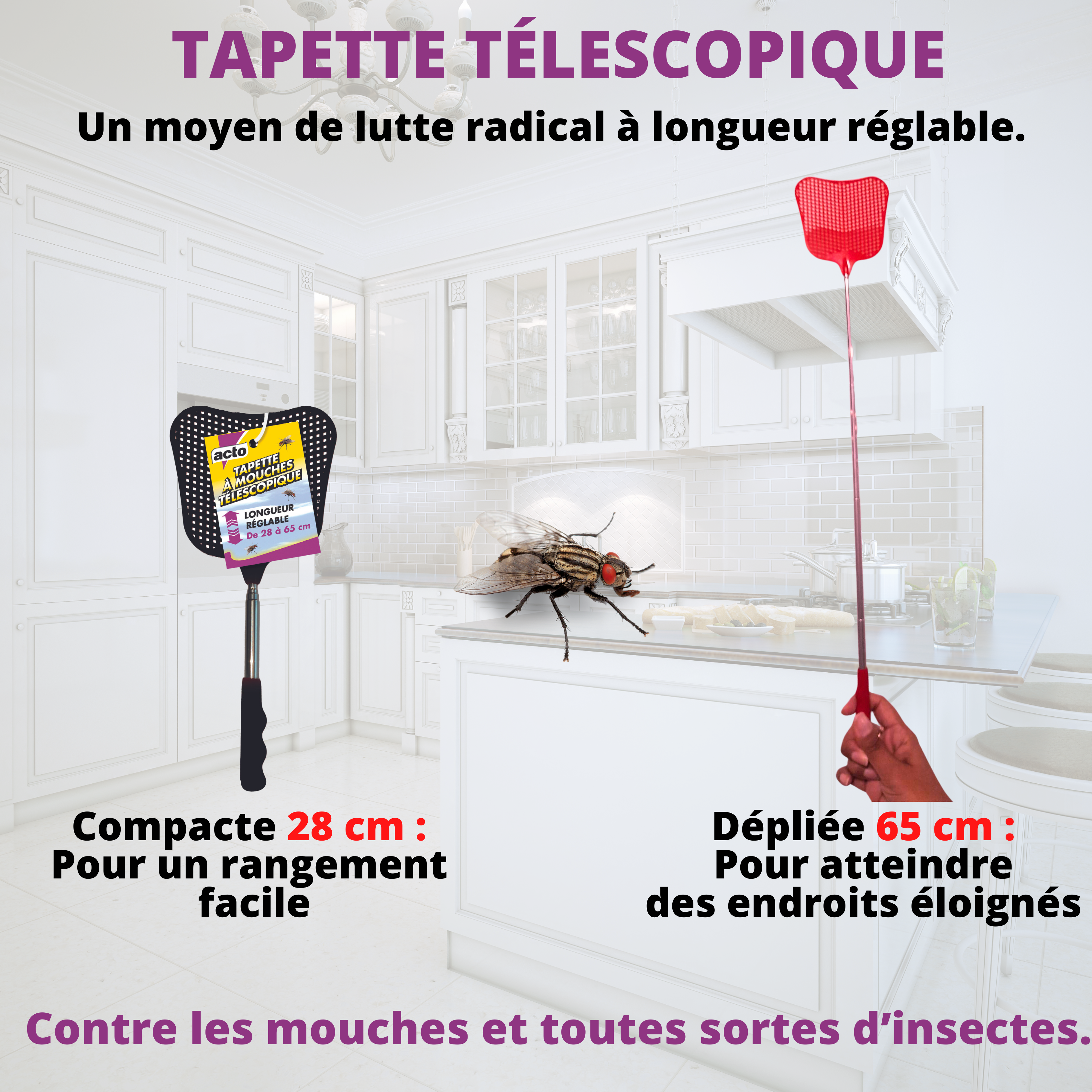 Acto - ACTO tapette à mouches est efficace contre les mouches et toutes sortes d’insectes. - Imagen 4