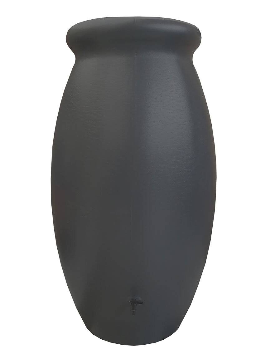 Belli - Récupérateur d'eau de pluie 1000L couvercle collecteur et robinet inclus Jarre anthracite - BELLI