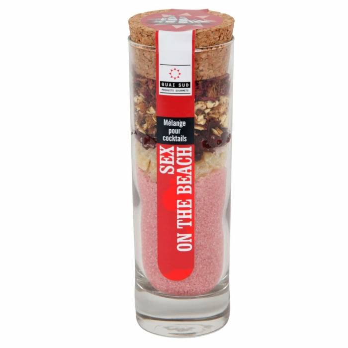 Mélange pour sex on the beach verre transparent