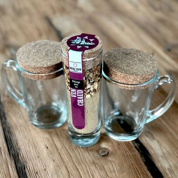 Estuche de cóctel tradicional para vino caliente con tazas - Imagen 2