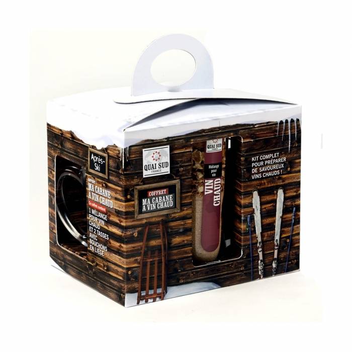 Estuche de cóctel tradicional para vino caliente con tazas - Imagen 1