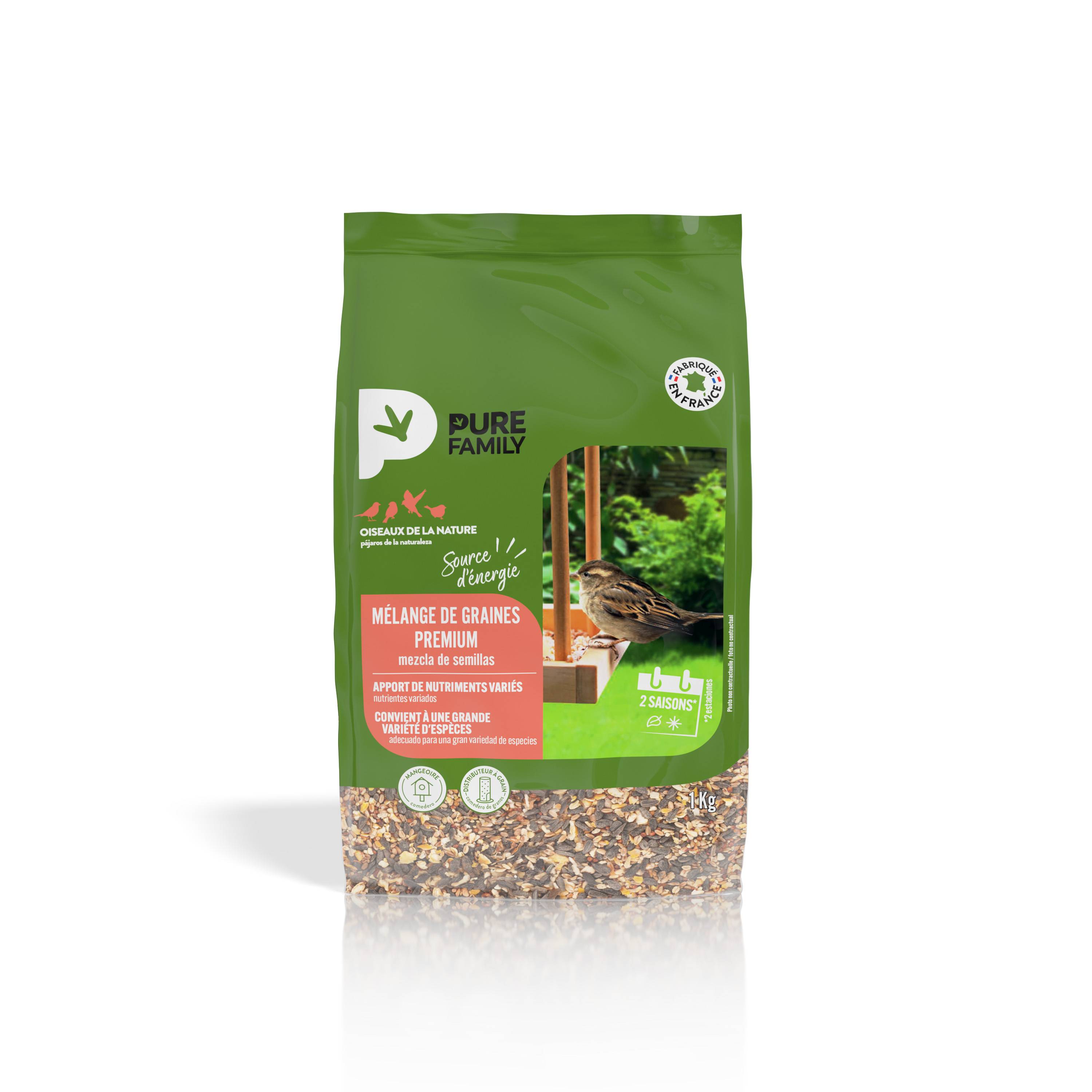 Pure Family - Mélange de graines Premium 1 Kg - PURE FAMILY - Image 1