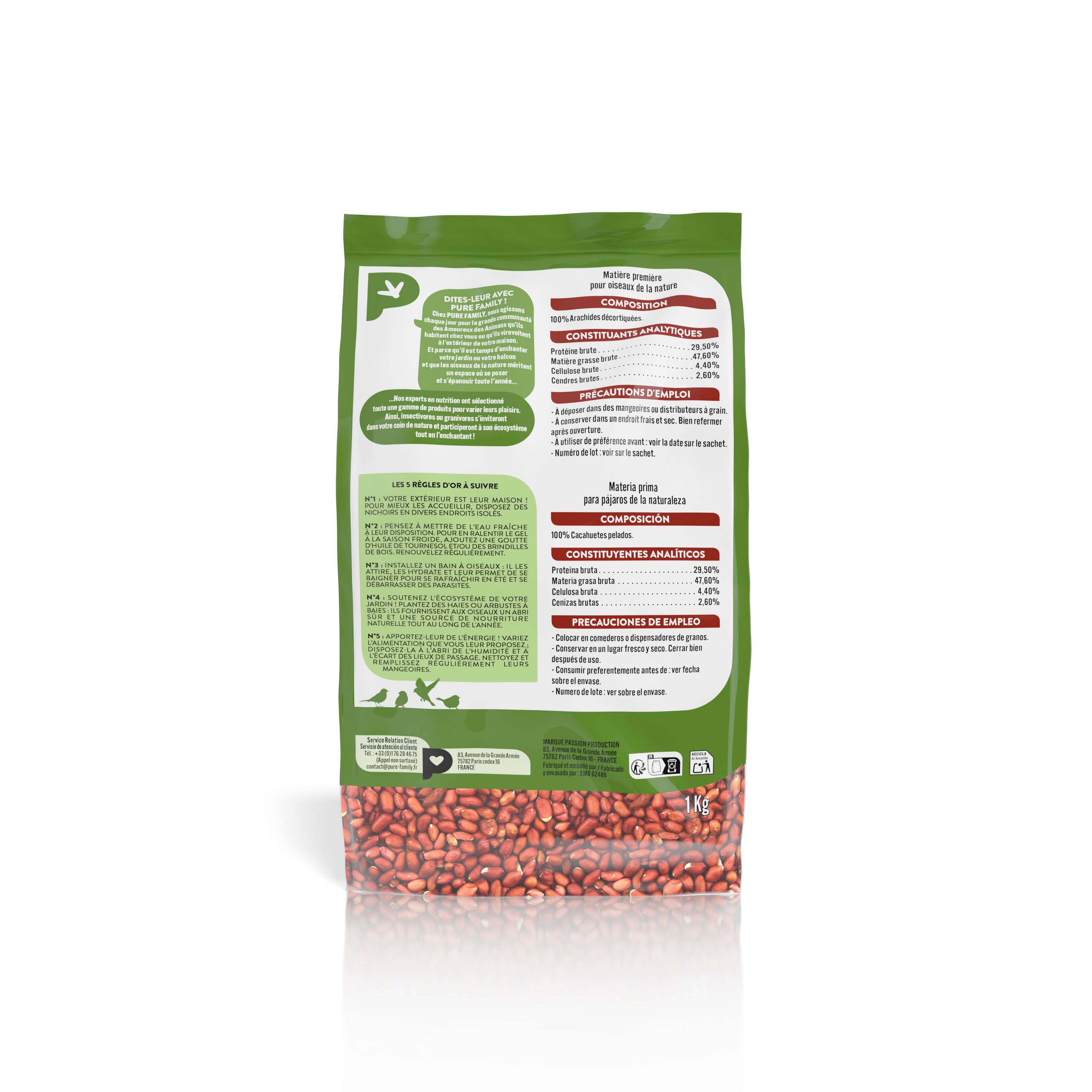 Pure Family - Arachides décortiquées 1 kg - PURE FAMILY - Imagen 2