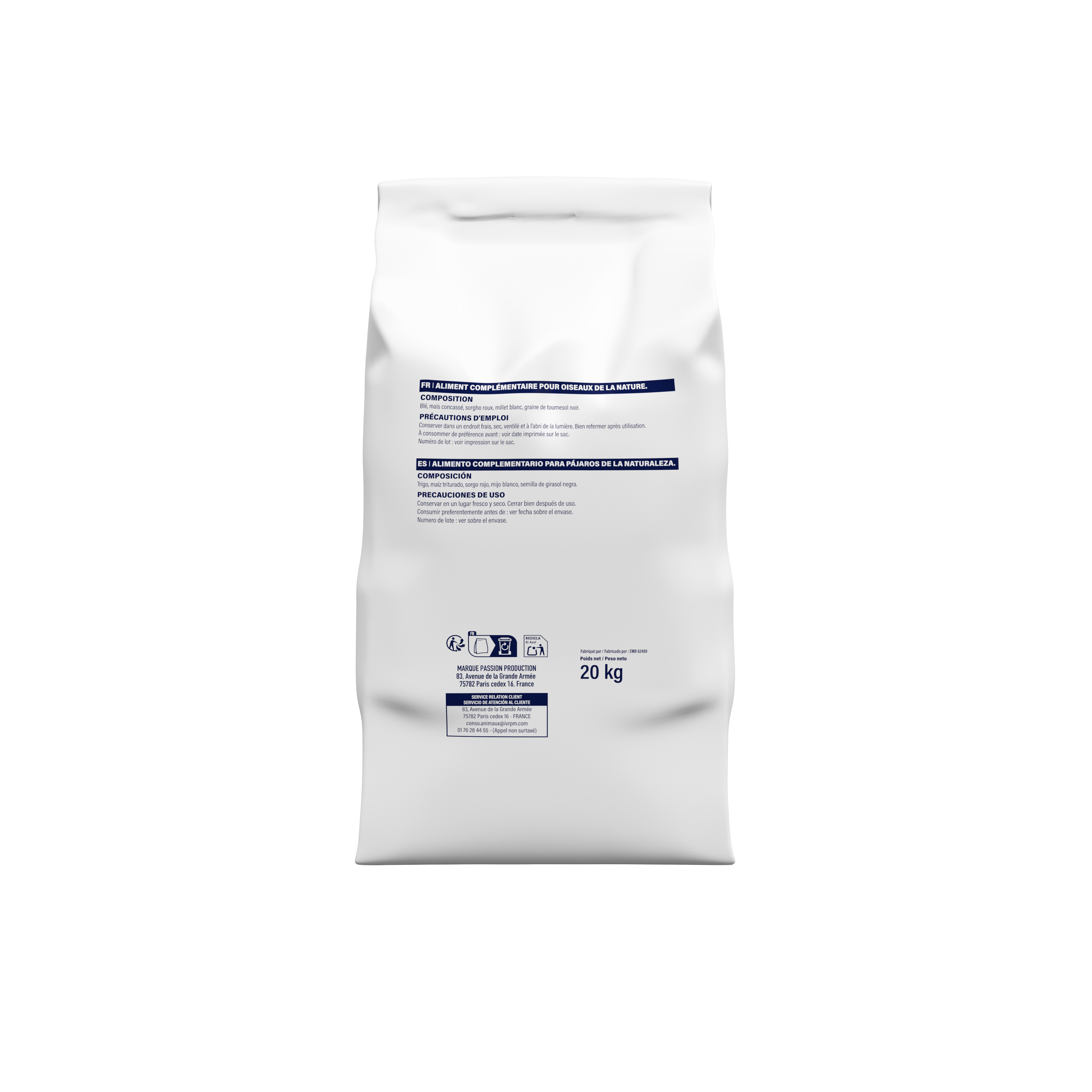 Marque Blanche et Economique - Mélange de graines 20 Kg - Image 2