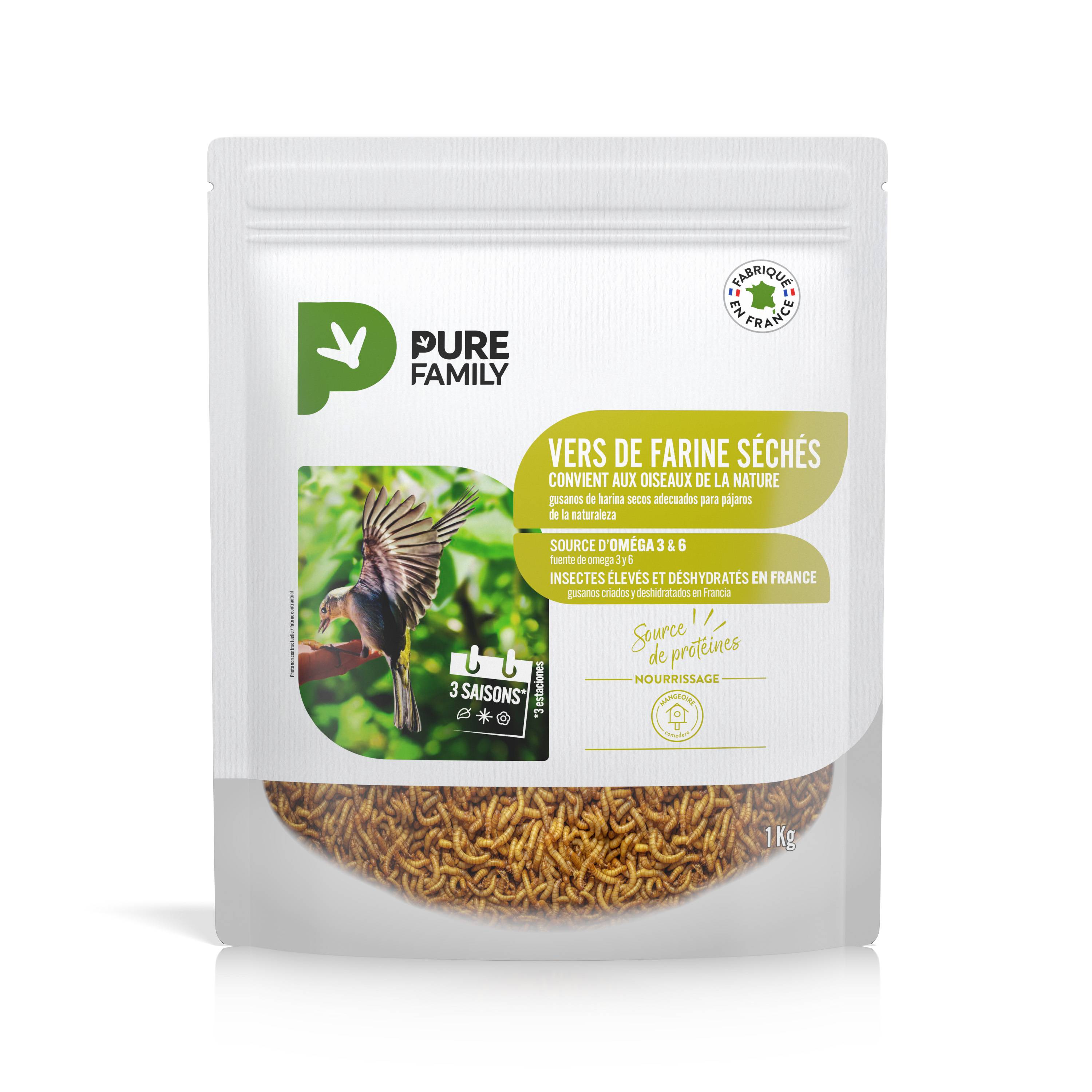 Pure Family - Vers séchés 1 Kg - PURE FAMILY - Image 1