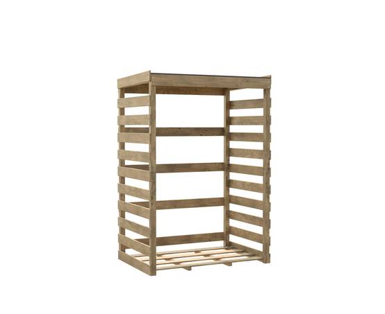 Cerland - Abri bûches en bois Colombus avec plancher 120 x 82 x 174 cm -