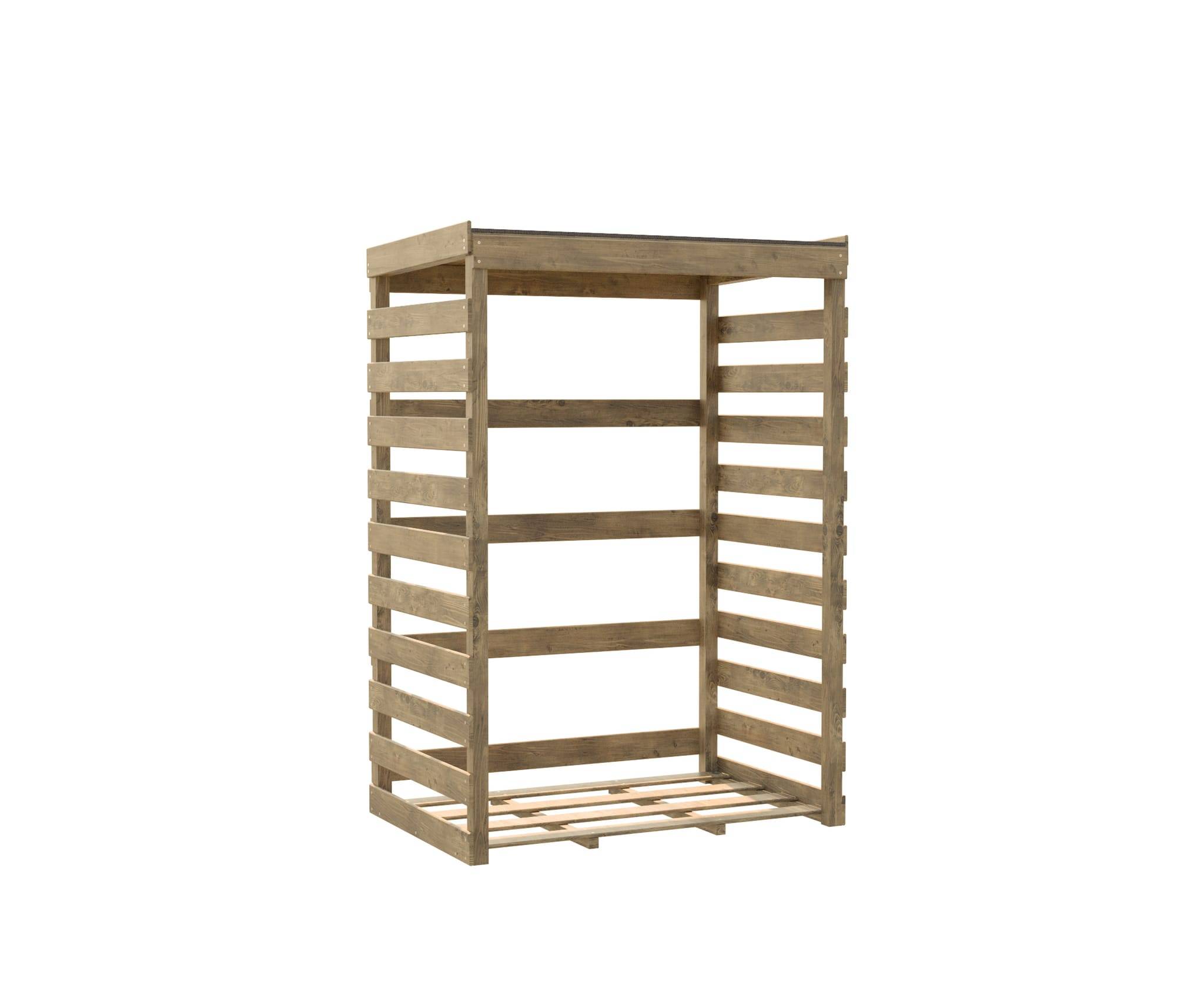Cerland - Abri bûches en bois Colombus avec plancher 120 x 82 x 174 cm -