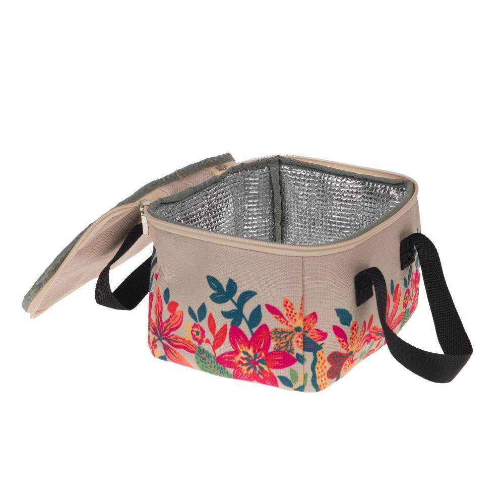 NONAME - Bolsa de almuerzo Kamae poliéster decorado L.18.5 cm l.24 cm H.13 cm - Amadeus