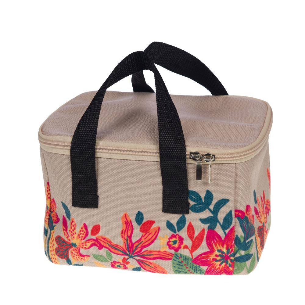 NONAME - Bolsa de almuerzo Kamae poliéster decorado L.18.5 cm l.24 cm H.13 cm - Amadeus - Imagen 2