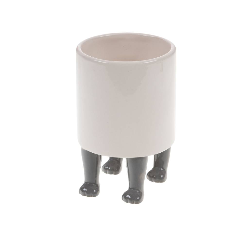 No Name - Cache-pot chat céramique blanc Ø15.5 cm H.15.5 cm L.9.5 cm - Amadeus - Image 2