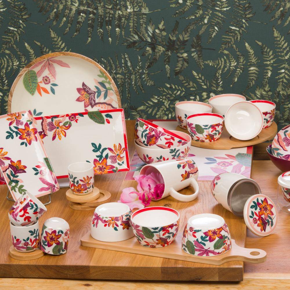 NONAME - Set maxi taza Kamae porcelana decorada L.12.3 cm l.6.3 cm H.8.5 cm 33 cl - Amadeus - Imagen 2