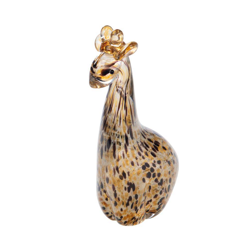 NONAME - Girafe Camille en verre sulfure multicolore L.6 cm l.10.5 cm H.19 cm - Amadeus