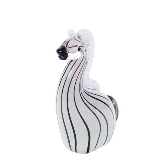 No Name - Zèbre Amandine objet décoratif verre blanc L.5.5 cm l.10 cm H.16 cm - Amadeus