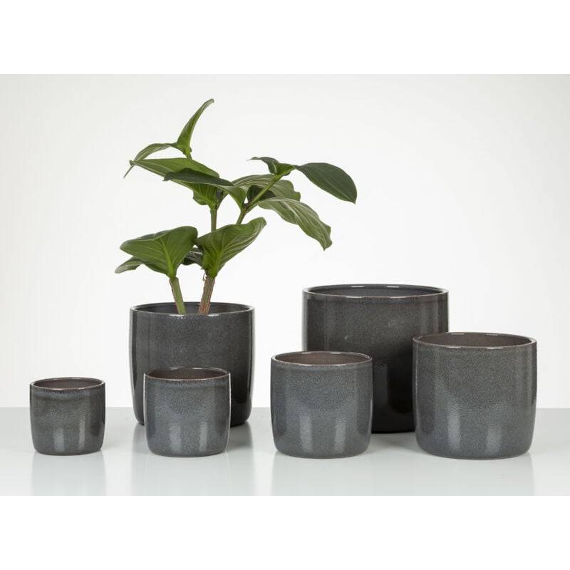 Maceta de flores Solido en cerámica gris místico Ø24.1 cm H.21.9 cm 8.2L - Scheurich - Imagen 2