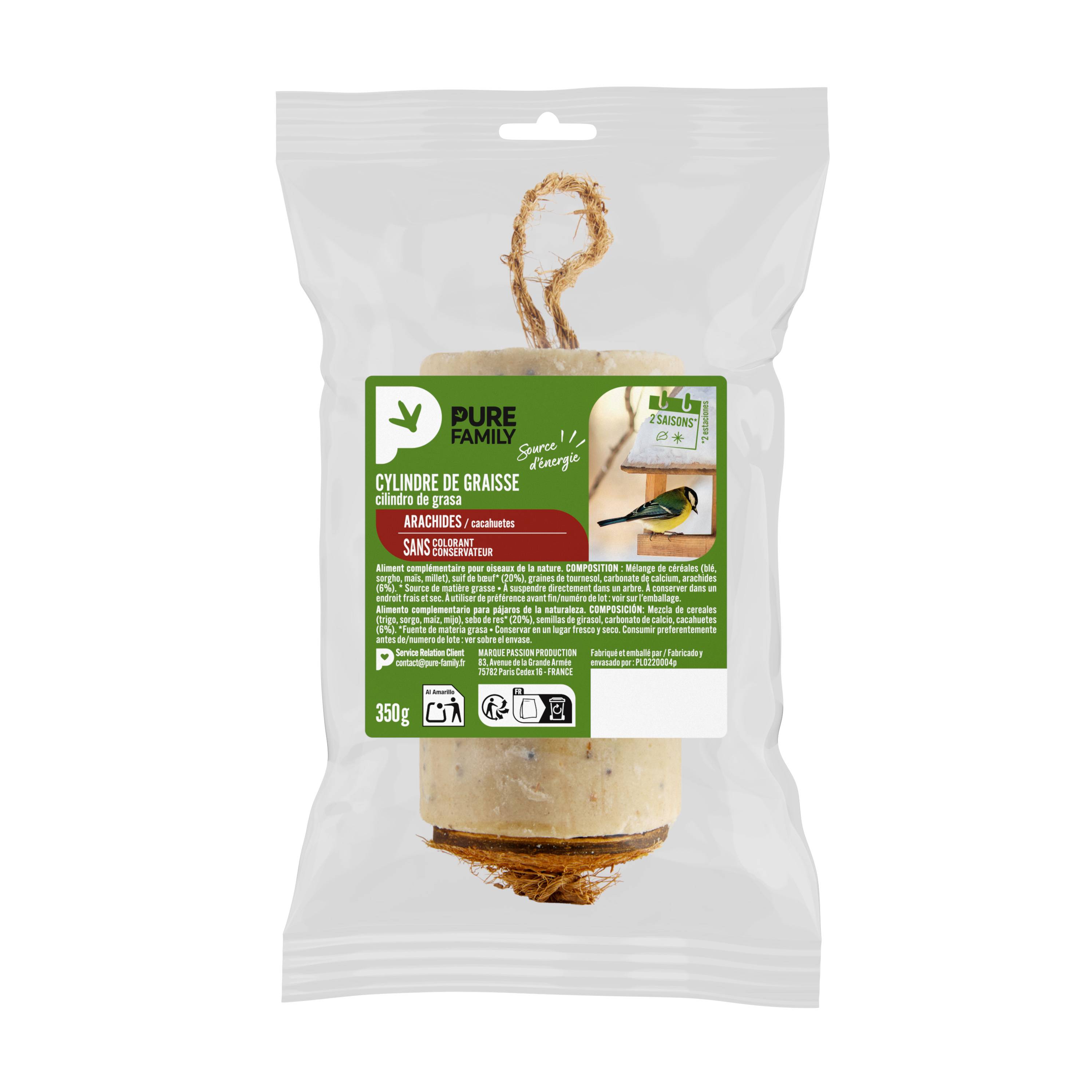 Pure Family - Cilindro de grasa Cacahuetes 350 g - PURE FAMILY - Imagen 2