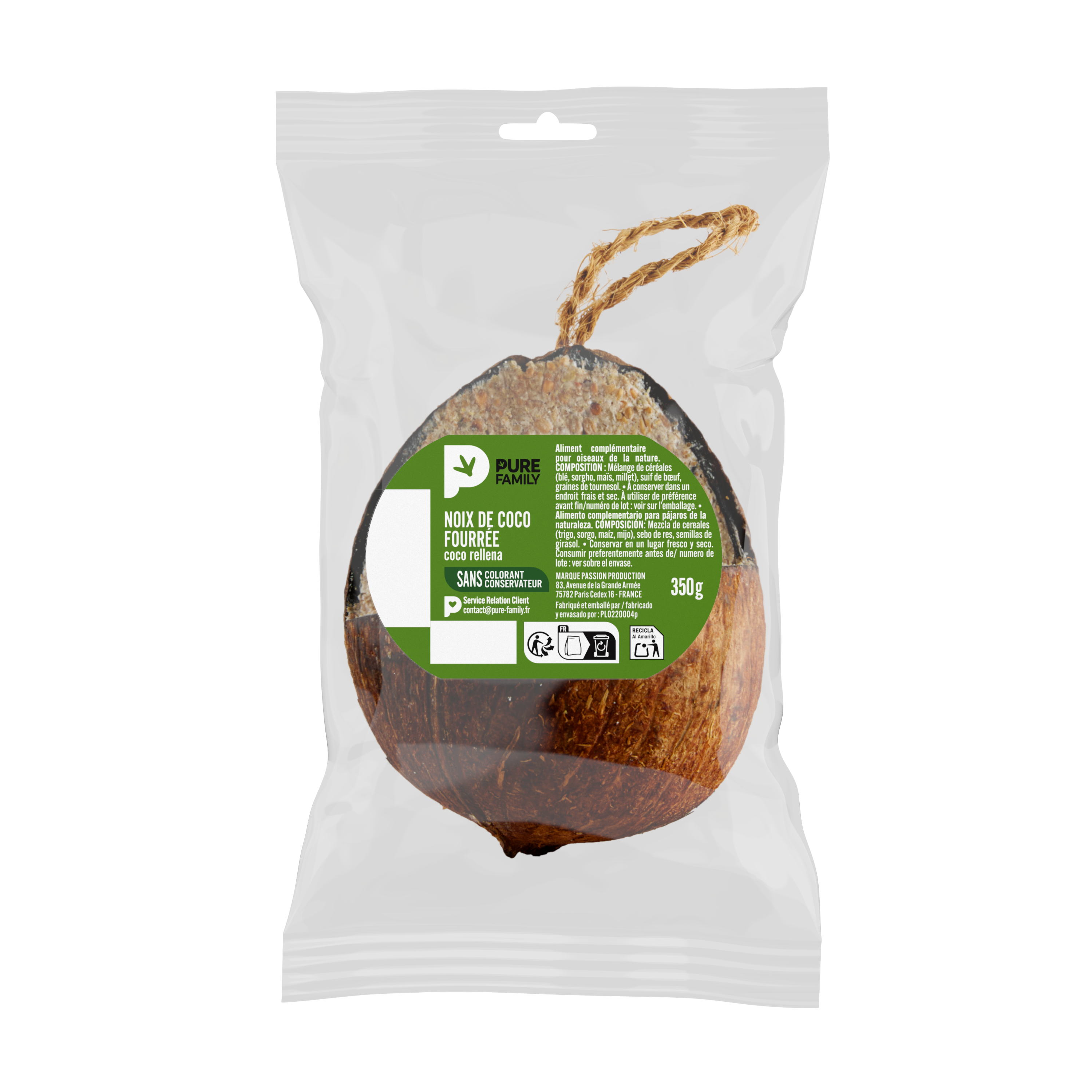Pure Family - Noix de coco fourrée 350 g - PURE FAMILY - Image 3
