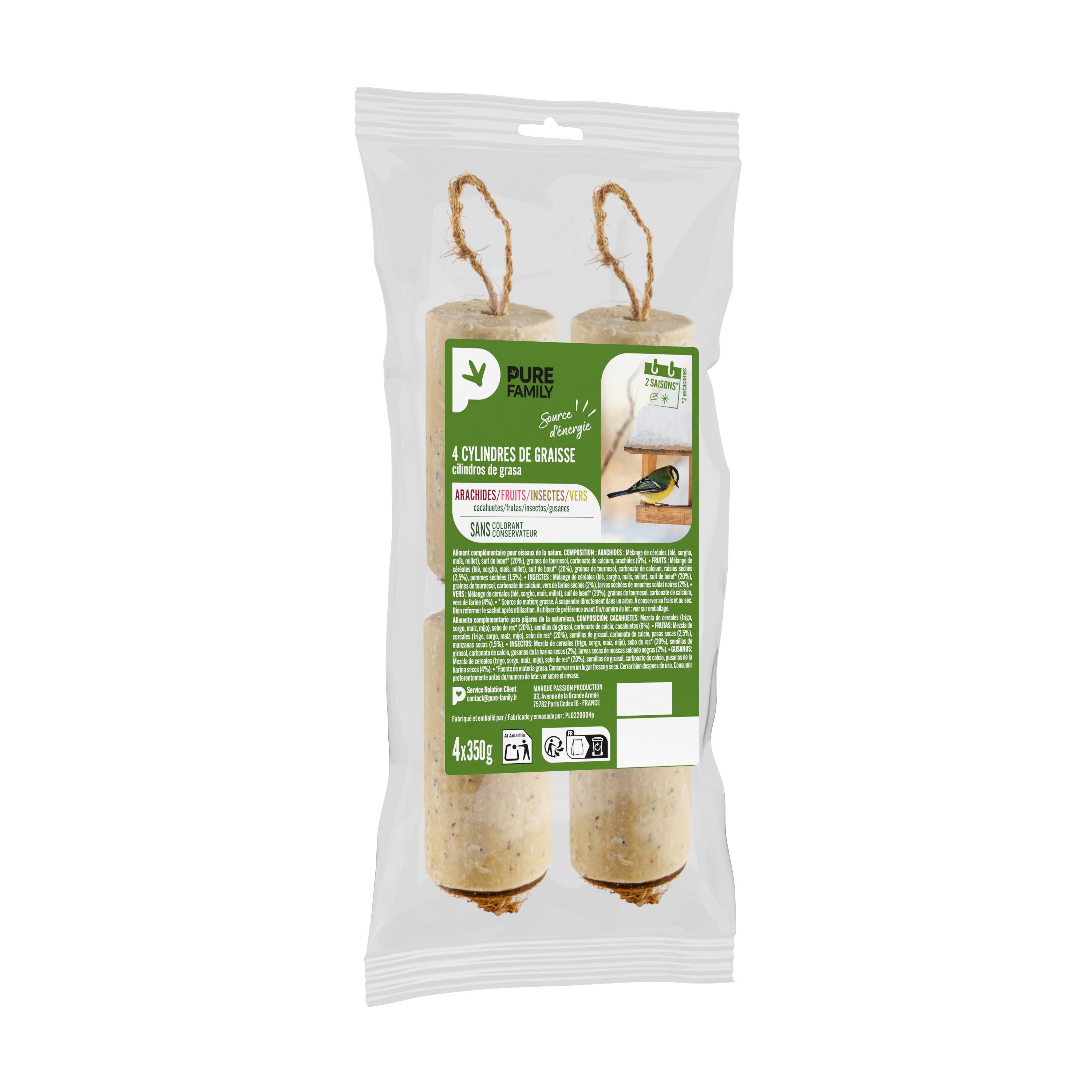 Pure Family - Lot Cylindre de graisse 350 g x 4 - PURE FAMILY