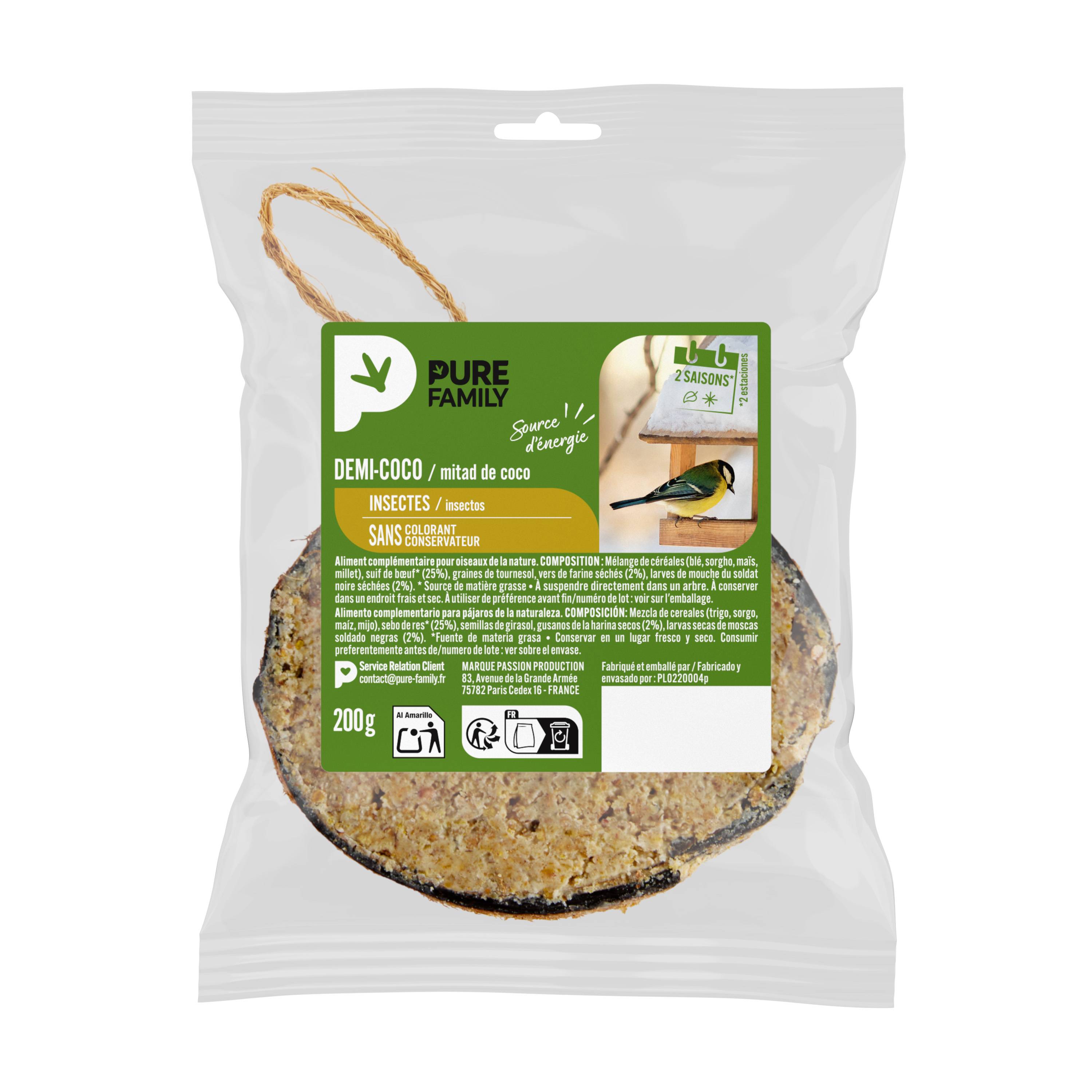 Pure Family - Demi coco Insectes 200 g - PURE FAMILY - Image 1