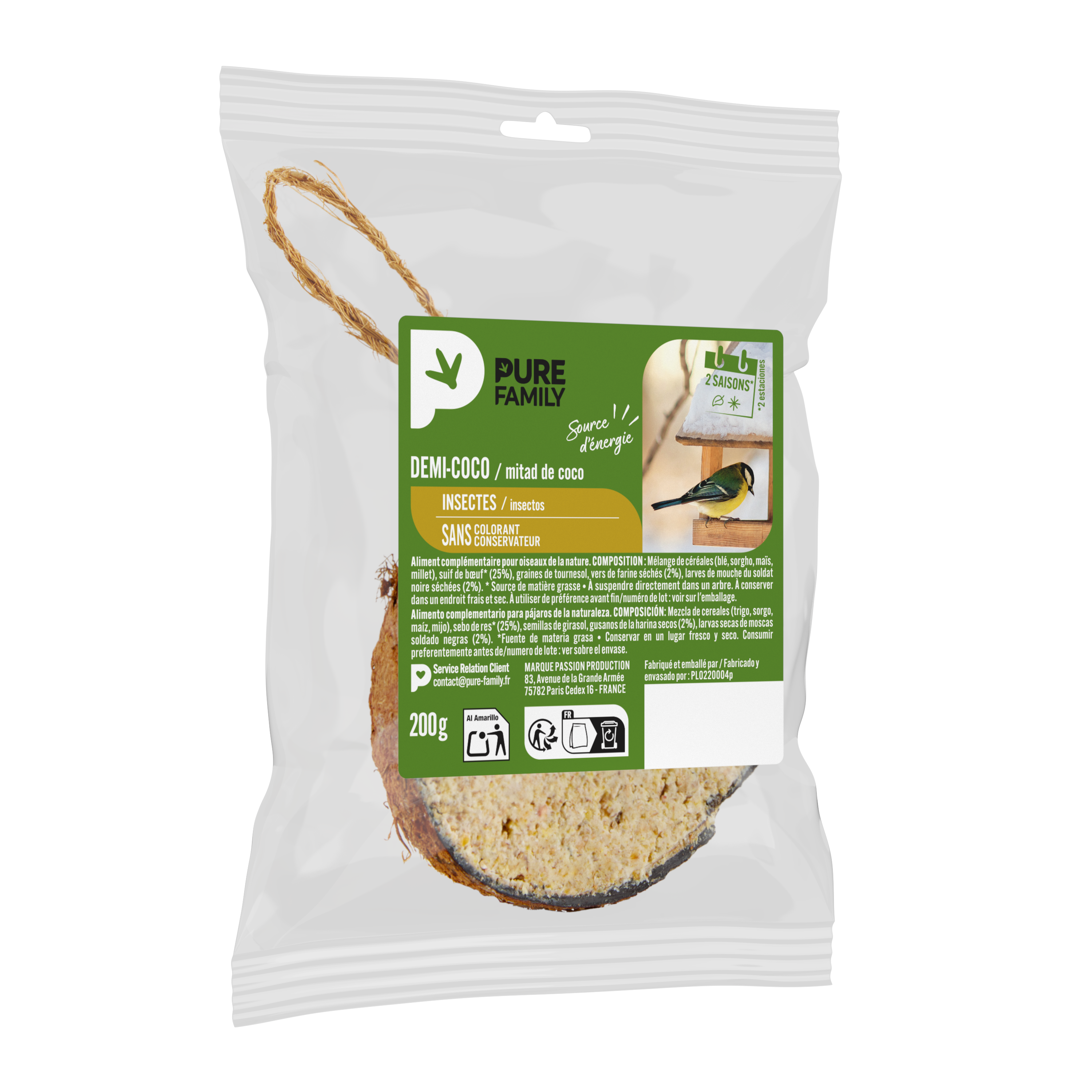 Pure Family - Demi coco Insectes 200 g - PURE FAMILY - Image 2