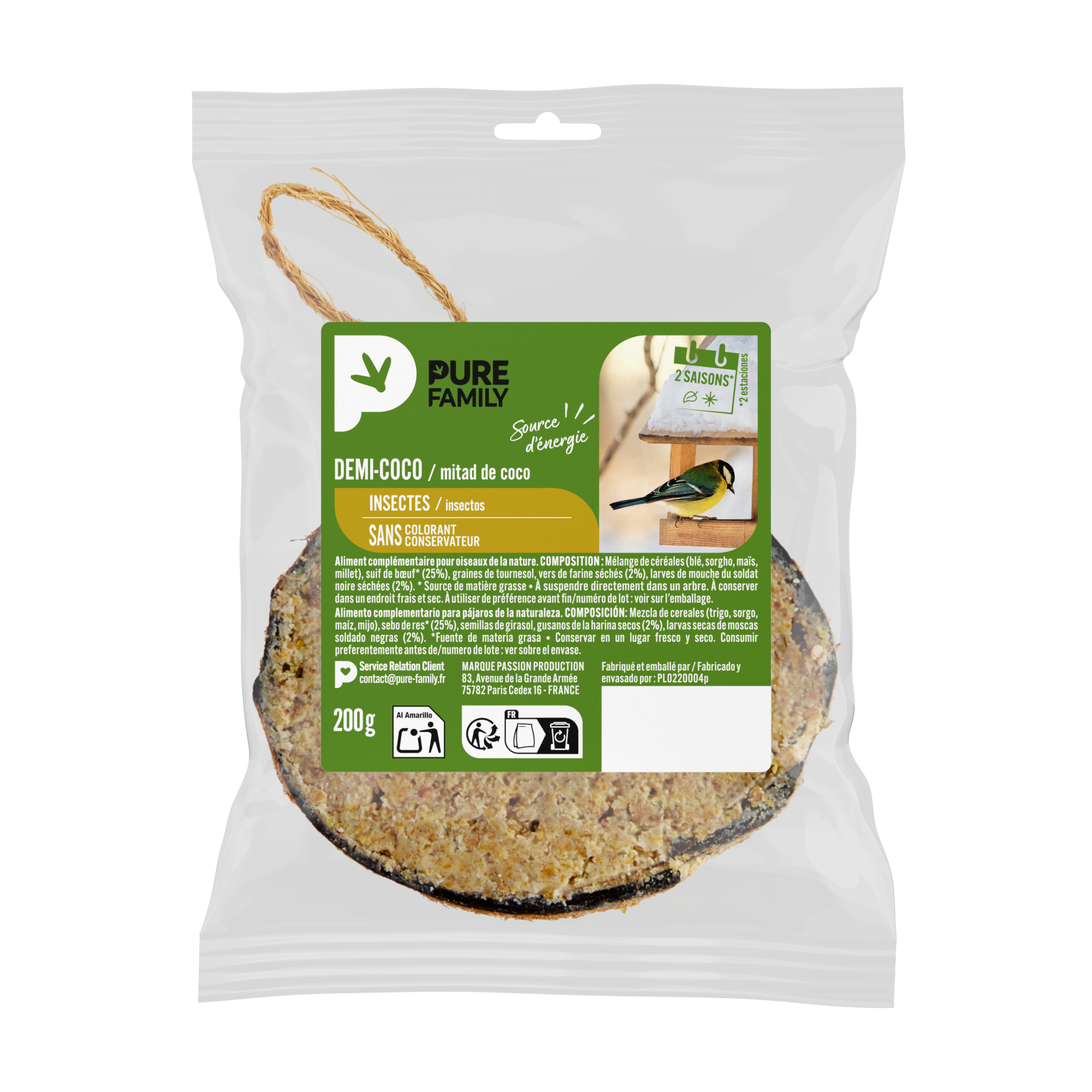 Pure Family - Demi coco Insectes 200 g - PURE FAMILY - Image 3