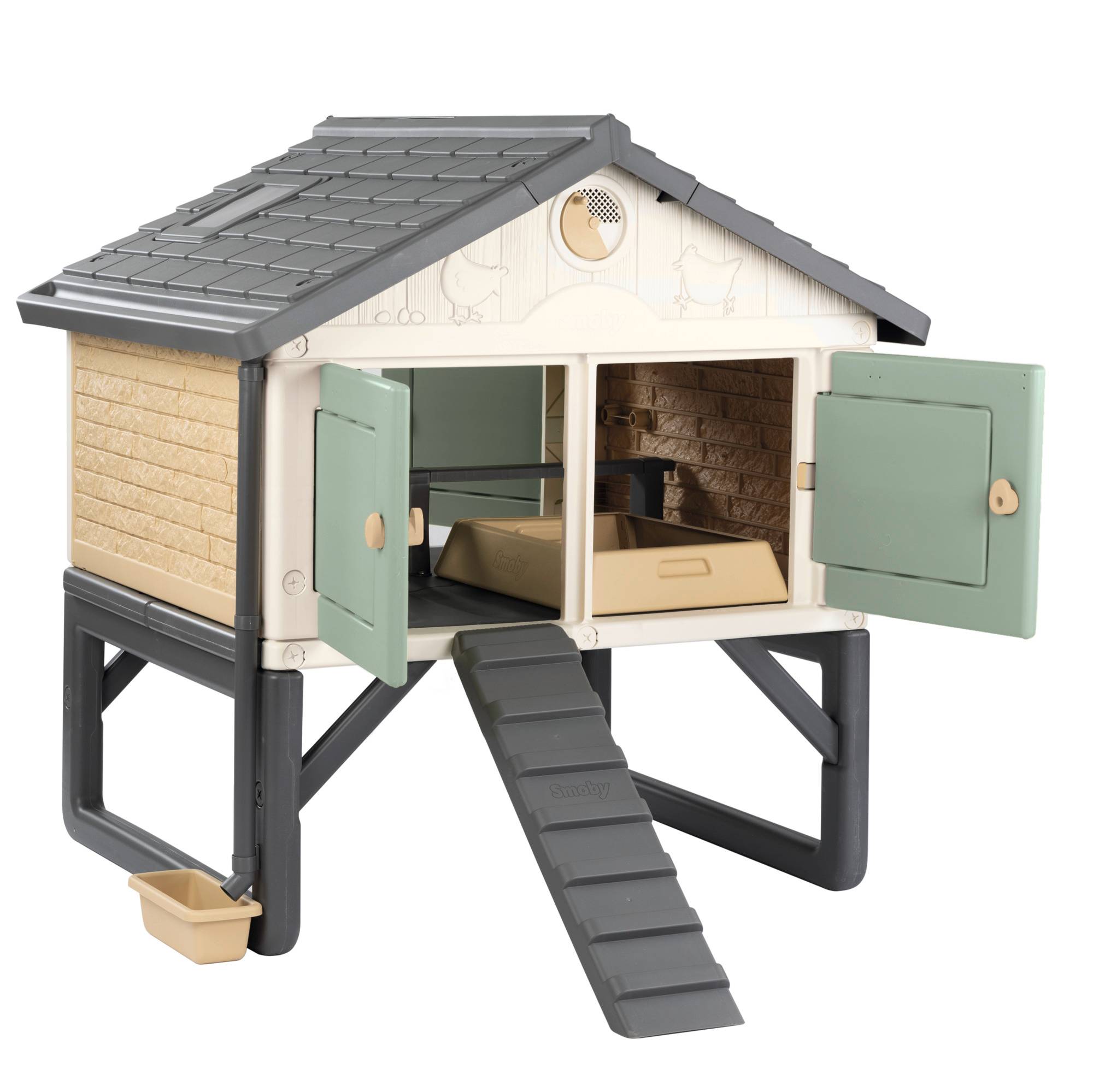 Smoby - Poulailler Cluck Cluck Cottage MIJ 5 poules en plastique recyclé - Smoby - Image 3