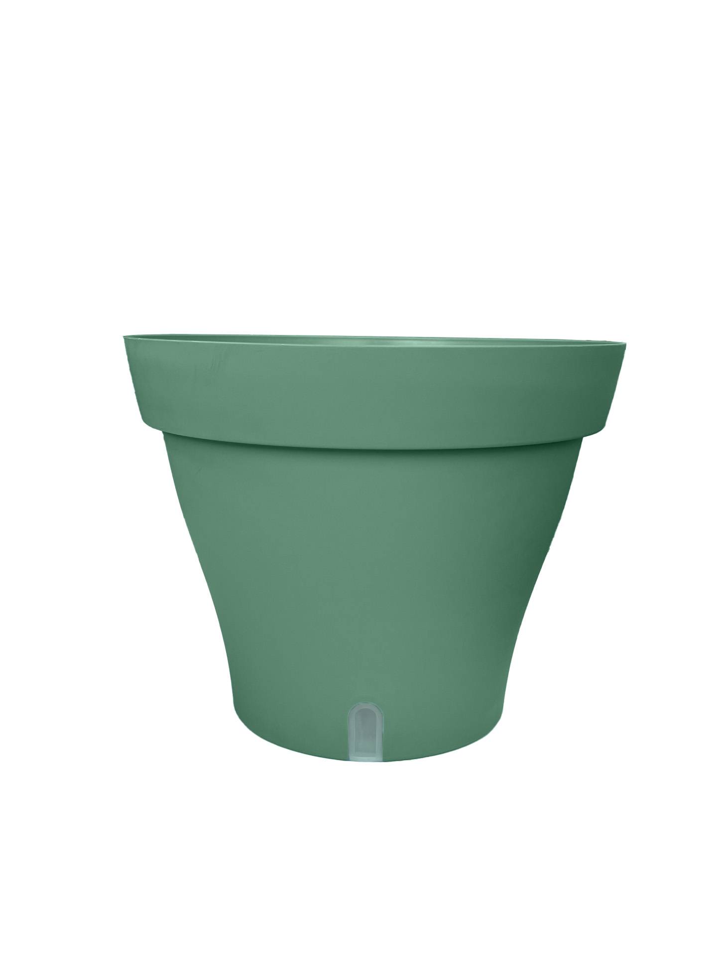 Ecloz - Pot de fleur d'intérieur à réserve d'eau plastique rond dia. 25cm vert Calypso ECLOZ