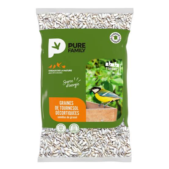 Pure Family - Graines de tournesol décortiquées 1 kg - PURE FAMILY - Image 1