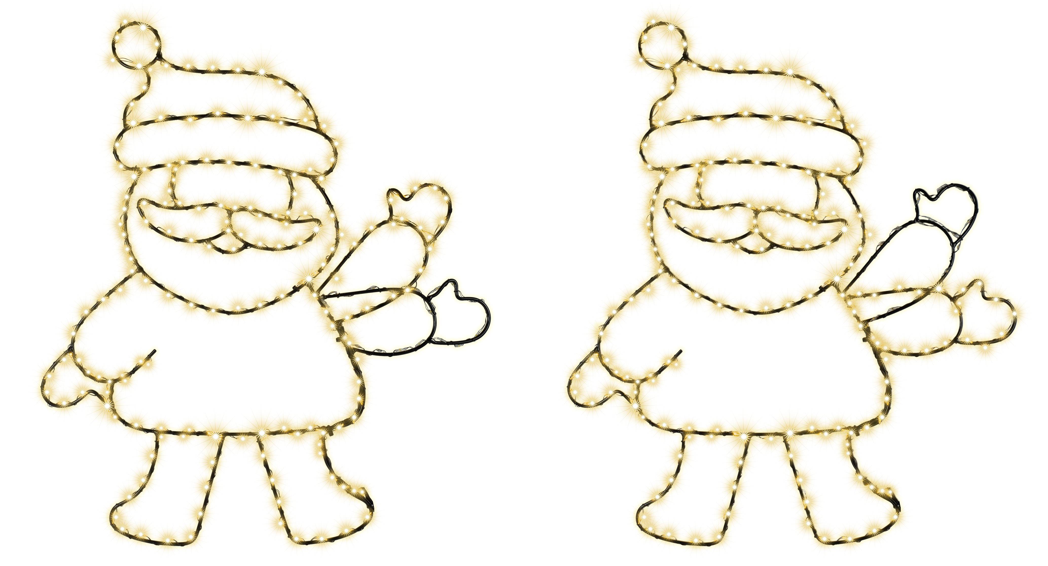Blachere Illumination - Père Noël lumineux - L.36 x H.42 cm - Blanc chaud - BLACHERE ILLUMINATION
