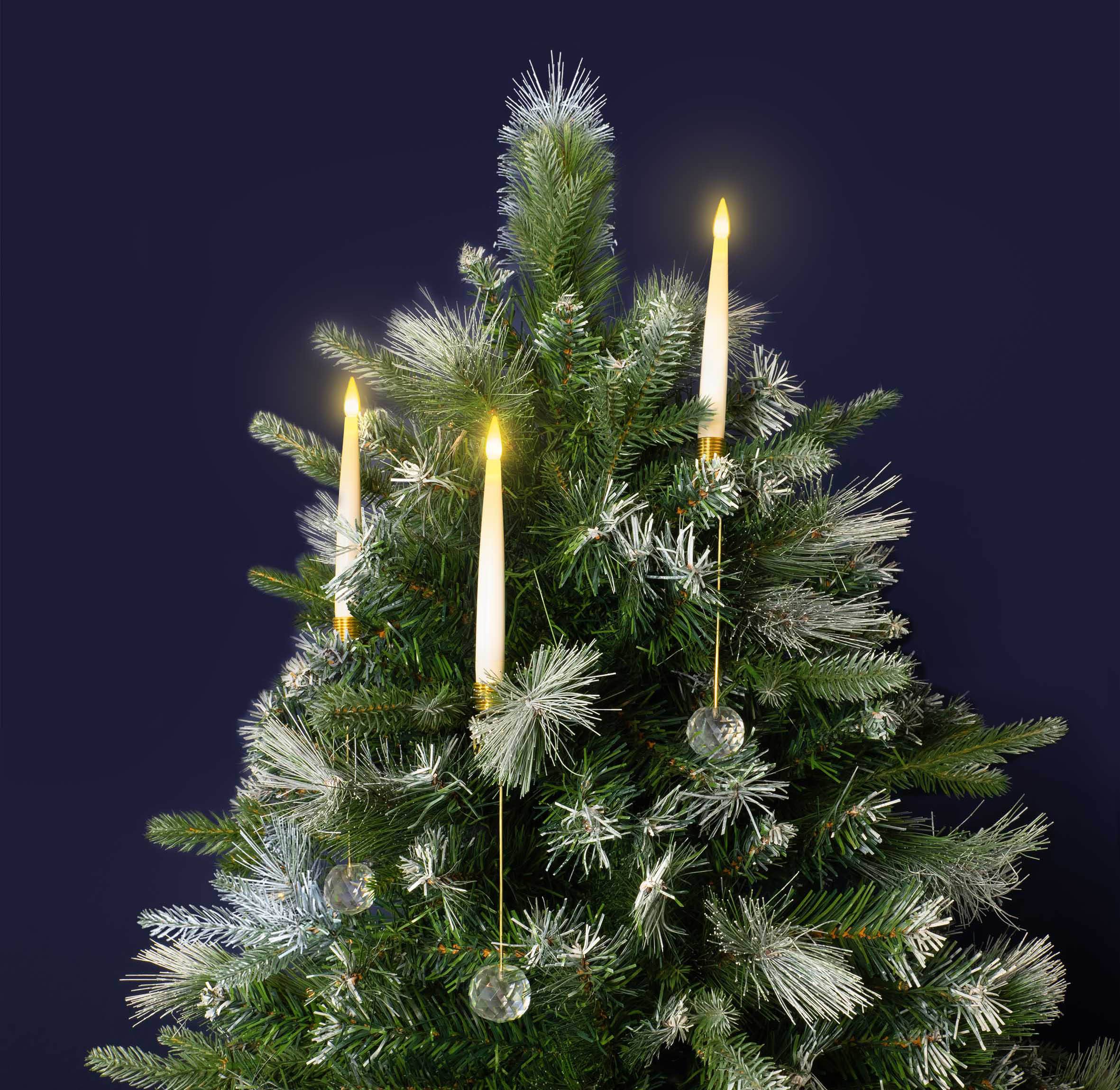 Blachere Illumination - Lot de 10 bougies LED suspension cristal - Blanc pur - BLACHERE ILLUMINATION