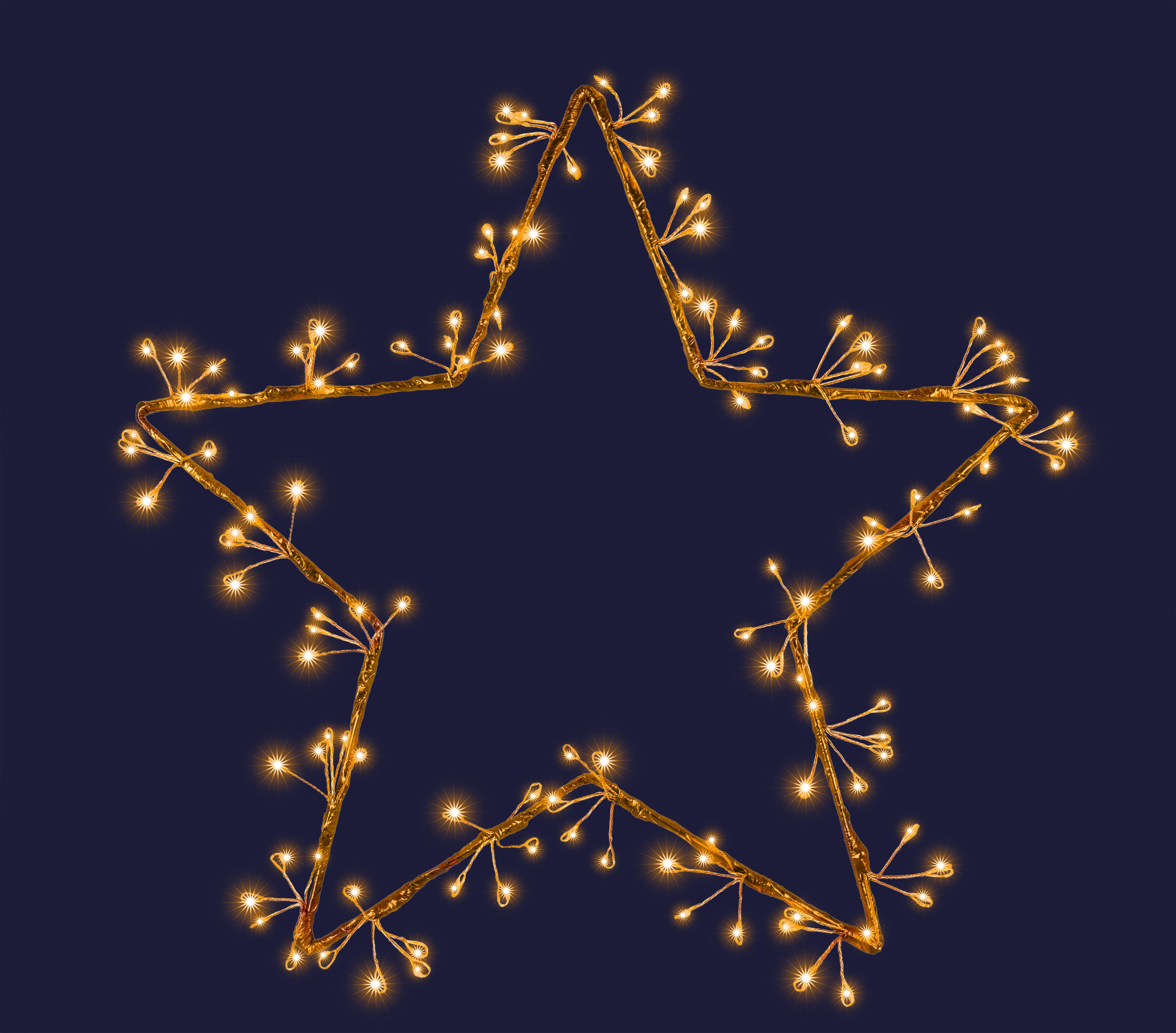 Blachere Illumination - Décoration étoile lumineuse ambre à suspendre - 125 Micro LED - 40cm - BLACHERE ILLUMINATION